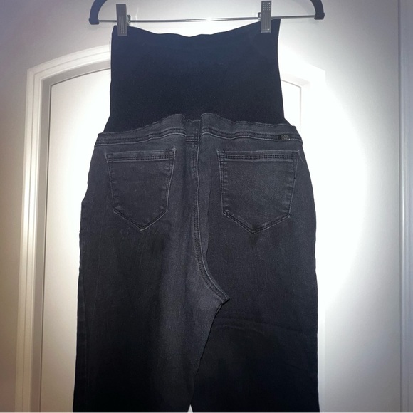1822 Denim ReDenim Over the Bump Raw Hem Demi Bootcut Maternity Jeans Size 31 - Picture 4 of 5